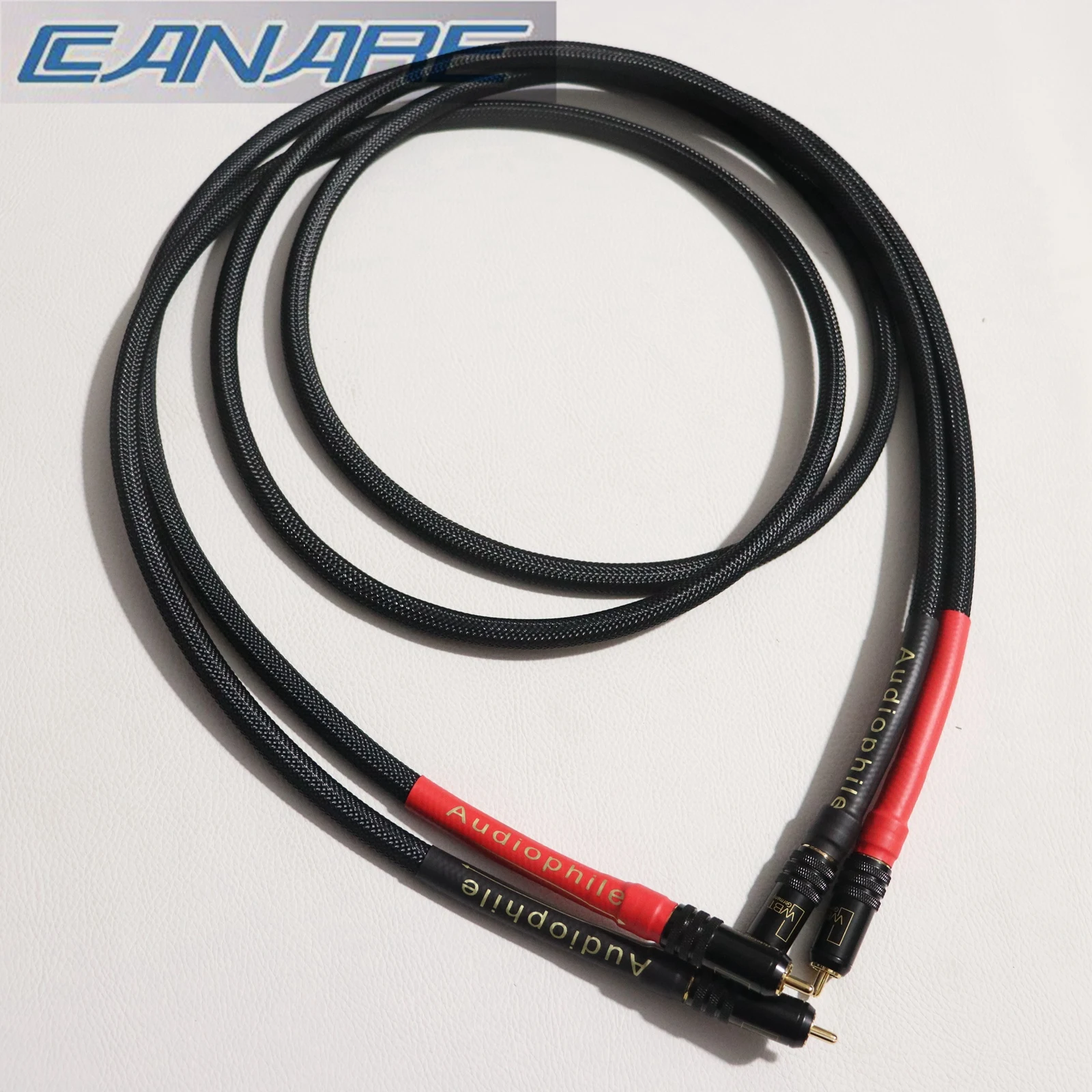 Canare Hi-fi audio 5N OFC 2RCA إلى 2 RCA كابل الصوت الذكور كابل RCA عالي الجودة مع قابس موصل RCA مطلي بالذهب WBT مصنوع في اليابان