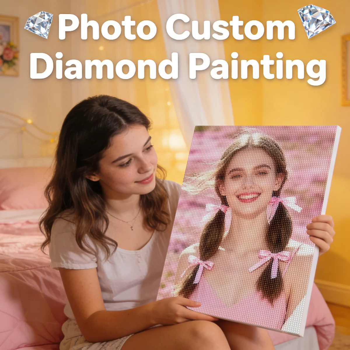 

GATYZTORY Photo Custom Diamond Painting customization Cross Stitch Full Square Picture of Rhinestone Diamond Embroidery Diy Gift