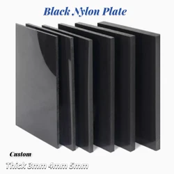 1/2/3Pcs Black Nylon Plate Wear-resistant Nylon Plate ABS POM PP Rubber Plate By Zero Cutting Custom Thick 3mm 4mm 5mm