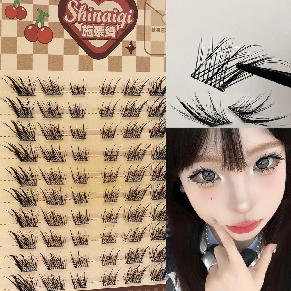 

10 Rows Flying Fox Single False Eyelash Individual Cluster Lash Extension Segmented Natural Fox Eyes Effect Lashes Makeup Tool