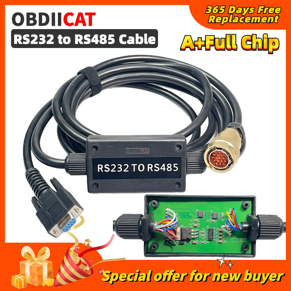 

High Quality Excellent DCI RS232 to RS485 Cable with Cooper material For m-b star c3 Diagnostic Tool RS485 Cable