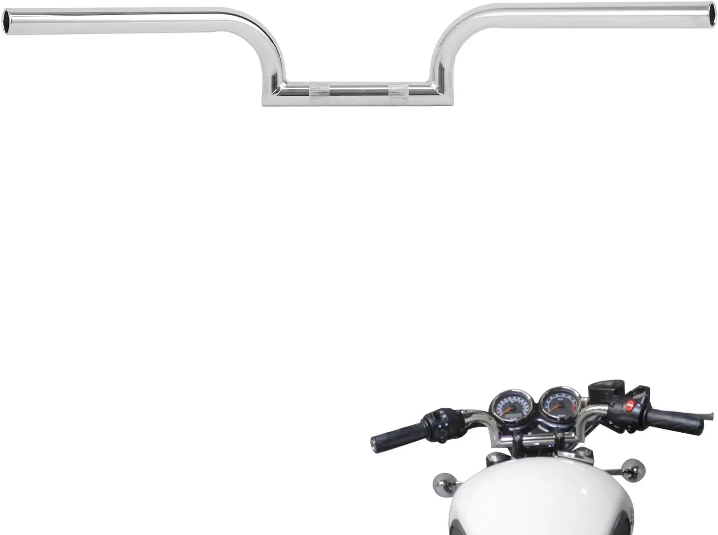 

Chrome 4" Rise 1" Hanger Bar Handlebar Fit For Harley Sportster 883 XL883 48 2007-2014