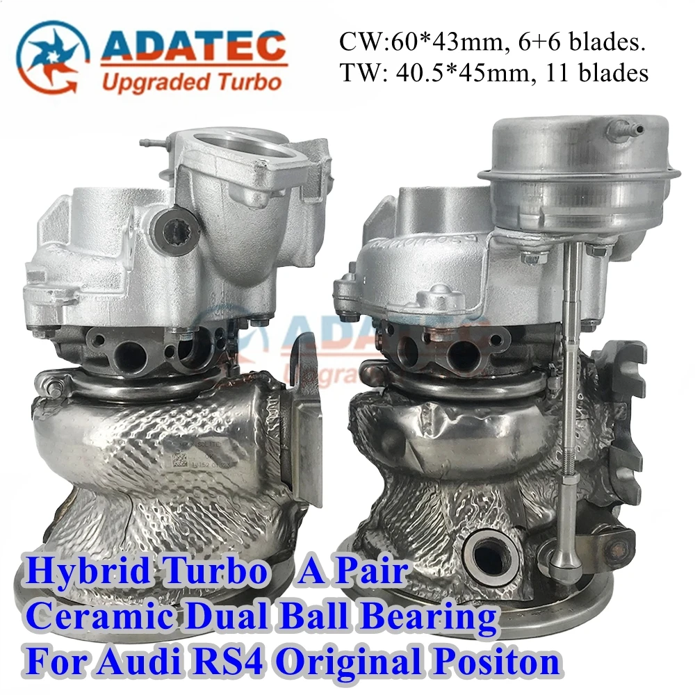 

Hybrid Turbocharger for 2.750km Audi RS4 8W B9 RS5 F5 2.9TFSI Bi Turbo Charger 06M145701T 06M145702T Upgrade Turbo