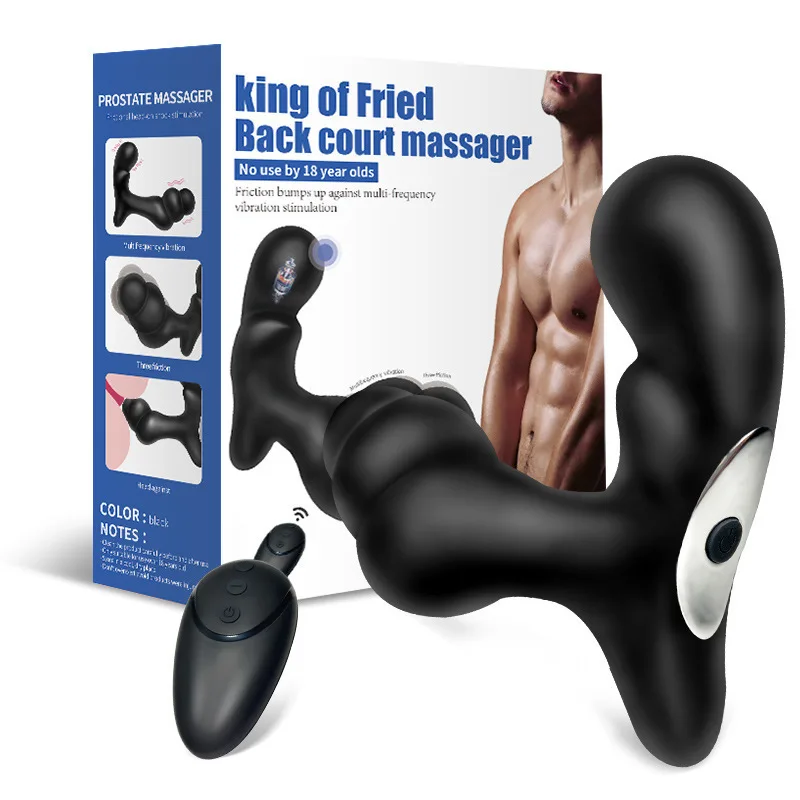 King Wireless Fernbedienung Vibrierender Anal Bead Plug Prostata-Massagegerät Anal Expander