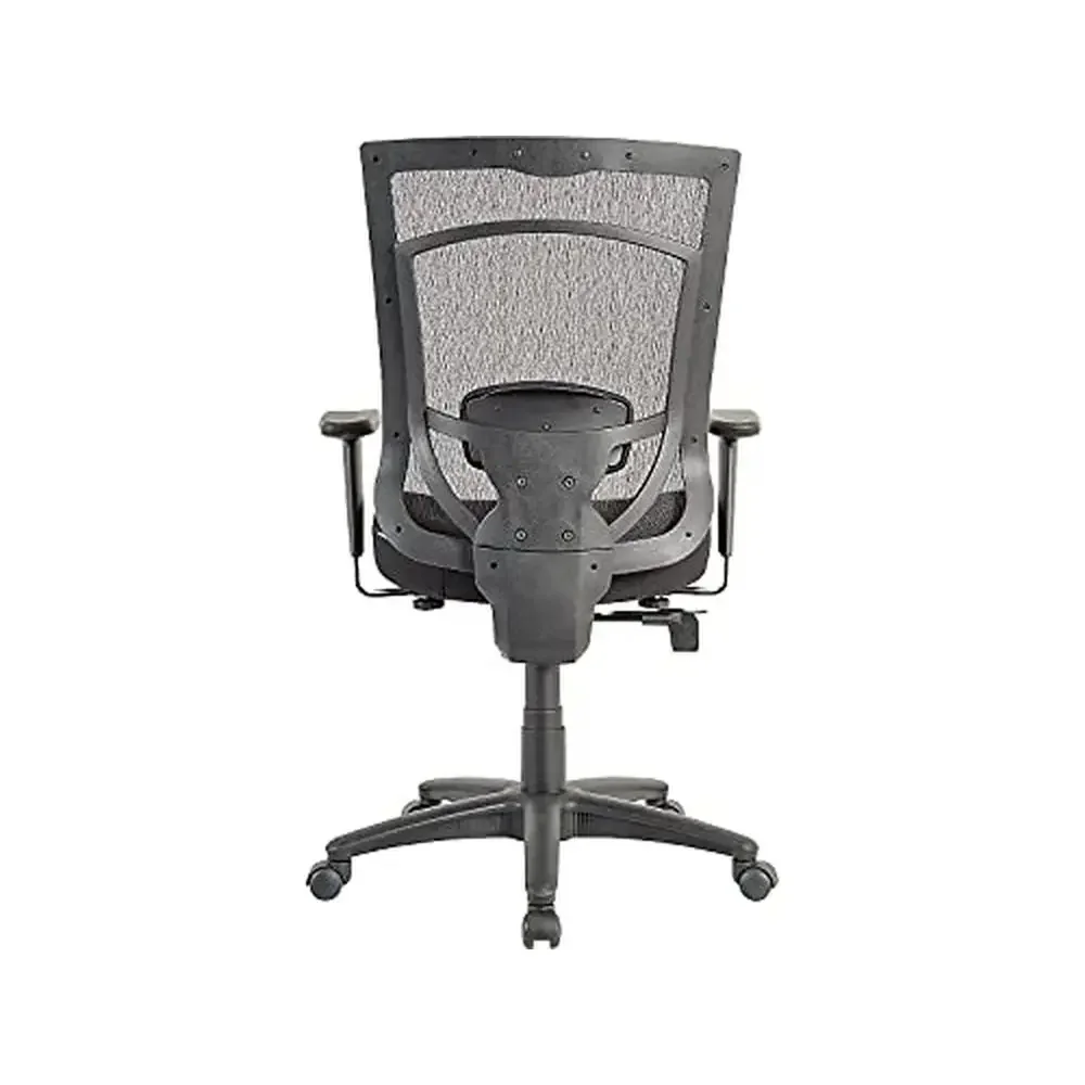 Black Mesh Task Chair Lumbar Support Adjustable Arms Synchro-Tilt Secure Comfort