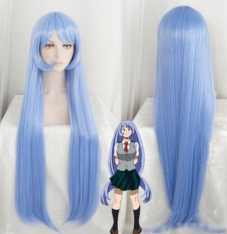 My Hero Academia Nejire Hadou parrucca Cosplay blu lunga 100cm Boku No Hero Academia Cosplay Hair Nejire Hadou