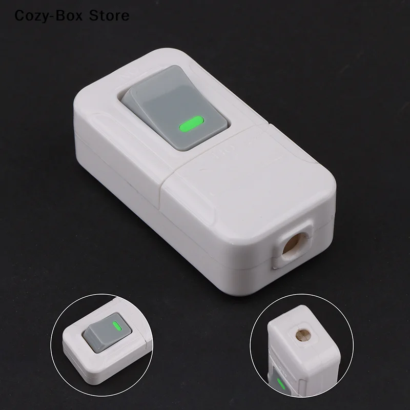 [ZY]White ON OFF Push Button Switch Table Led Lights Online Midway Control Switch Cab Bedside Lamp Power Switch 6A 250V[ZY]