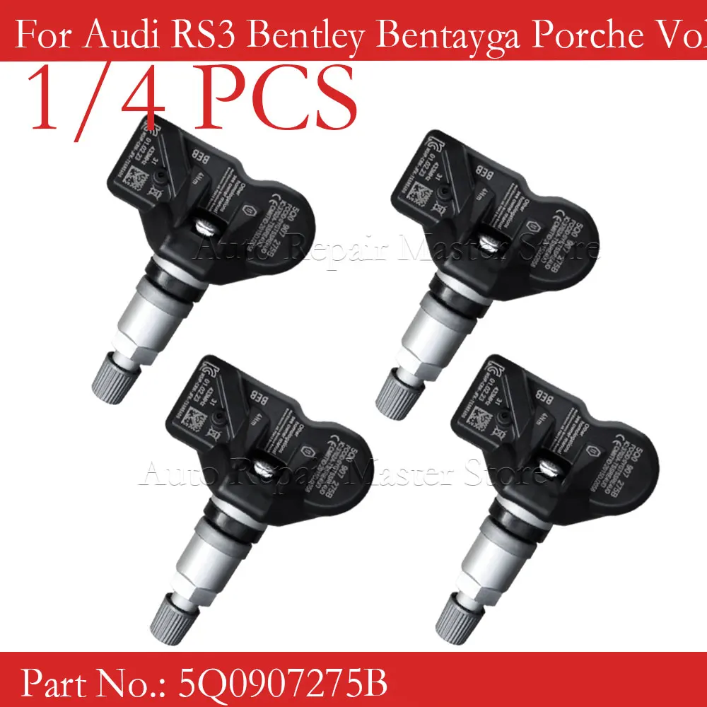 1/4PCS 5Q0907275B Tire Pressure Sensor  System TPMS For Audi RS3 Bentley Bentayga Porche Volkswagen Beetle Golf Eos