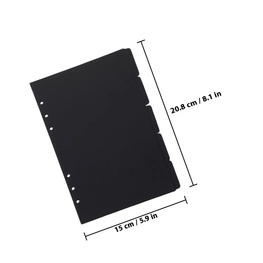 A5 Notebook Paper Binder Index Labels Loose-Leaf Page Markers Loose Leaf Page Markers Detachable Tabs School Supplies