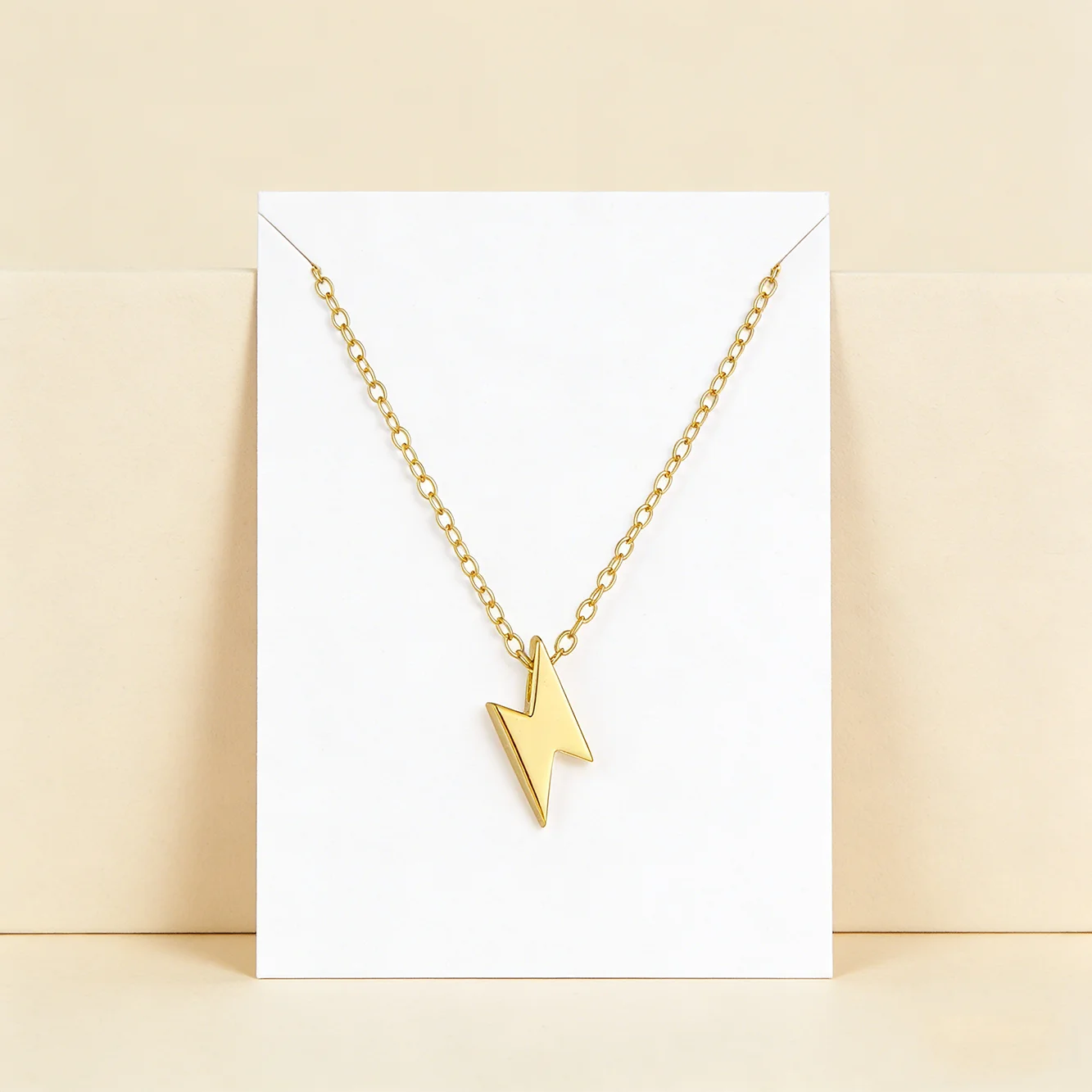

FULSUN Dainty Lightning Bolt Pendant Necklace 925 Sterling Silver 14K Gold Rhodium Plated Adjustable For Women fine jewelry