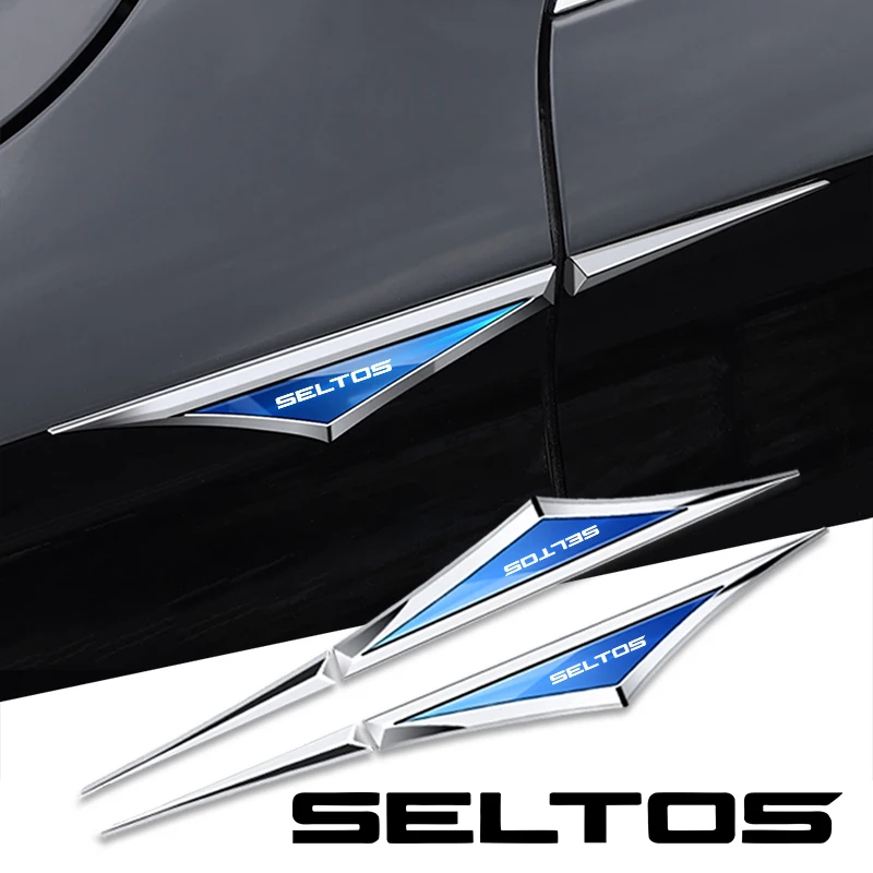 2pcs alloy car stickers car accsesories accessory for kia seltos