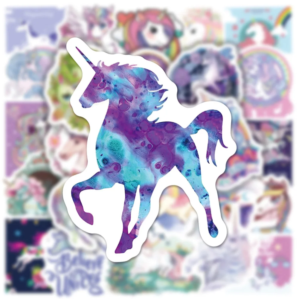 10/30/50pcs Cute Cartoon Rainbow Unicorn Stickers Kawaii Graffiti Girls Kids Sticker Toy Phone Case Water Bottle Suitcase Decals