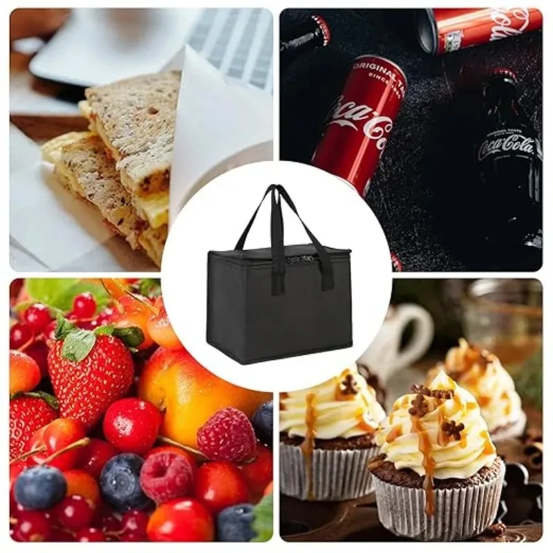 Przenośna izolowana torba termiczna o dużej pojemności, składana torba na lunch, wodoodporna torba piknikowa na jedzenie do użytku na zewnątrz, hurtowa sprzedaż.