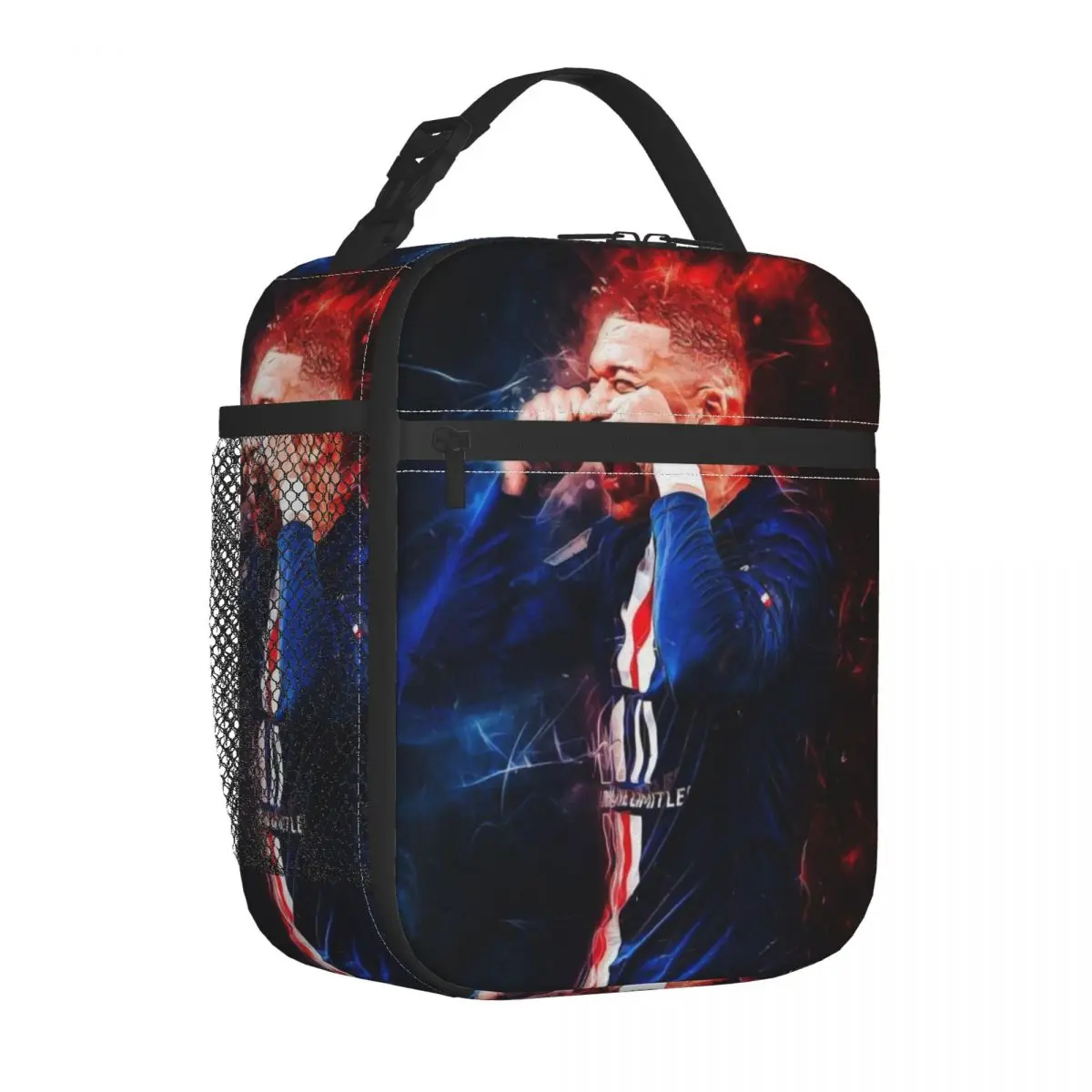 Kylian Mbappe Thermal Insulated Lunch Bags for Work Portable Food Bag Thermal Cooler Lunch Boxes