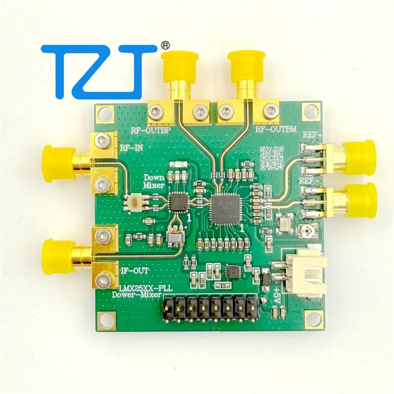TZT 12.5MHz-6.4GHz ADL5801-LMX2572 PLL Local Oscillator Down Frequency Mixer Module for Spectrum Receiver