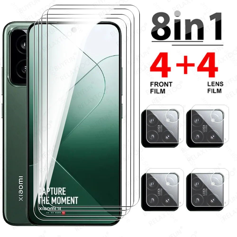 8To1 Glass For Xiaomi 14 5G Tempered Glass Xiaomi14 Mi 14 Xaomi Xiomi Xiaomy 14 Mi14 2023 6.36inch Camera Lens Screen Protector