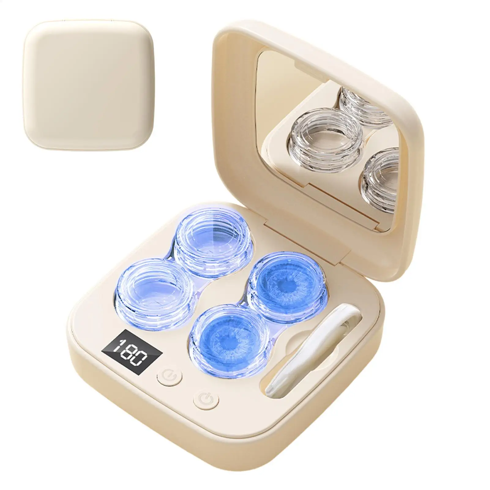 Rechargable Ultrasonic Contact Lens Cleaner High Frequency Vibration Contact Lens Cleaning Case Beauty Pupil Cleaning Container
