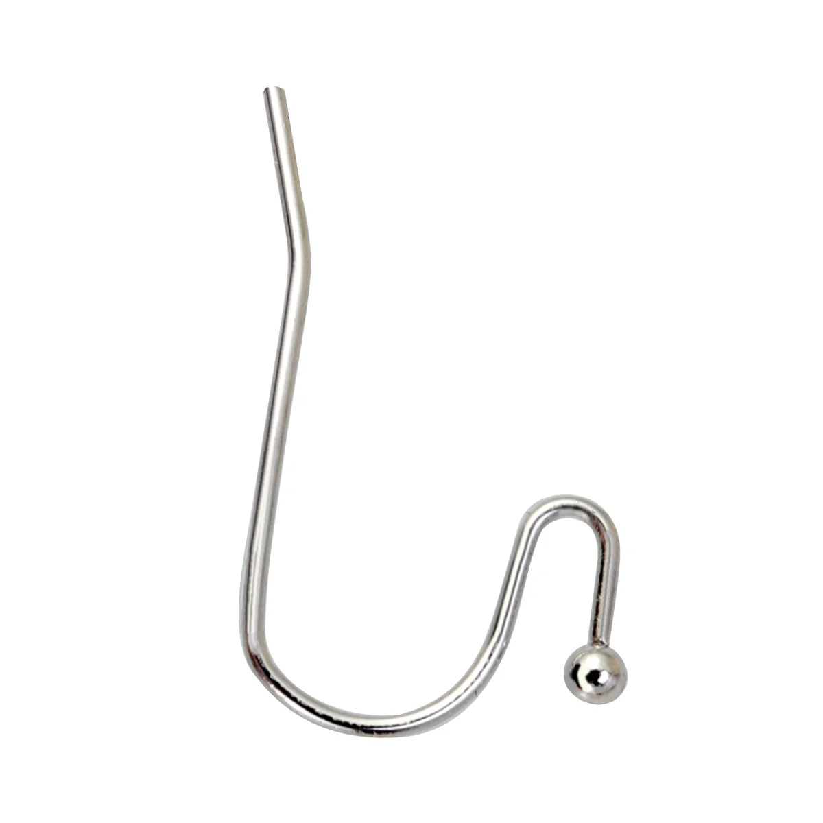 

100Pcs Handmade Silver Ear Hooks DIY Metal Ear Wire Hooks Lightweight Ball Spring Jewelry Findings for Earrings