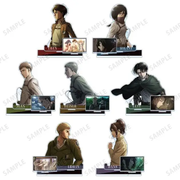 Аниме атака на Титанов Эрен кругер Микаса · Акерман Леви Акерман Эрвин Смит Саша Бридж Технические характеристики декоративный подарок для стола