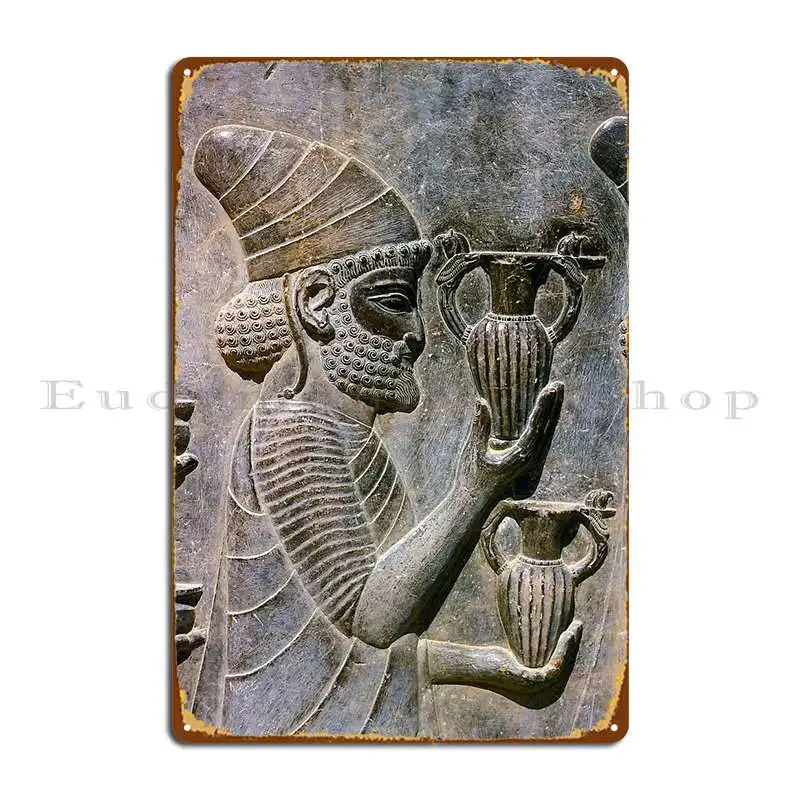 1970s Achaemenid Empire Delegation Of Lydians Apadana Palace Archaeological Site Iran Metal Plaque Poster Custom Cinema