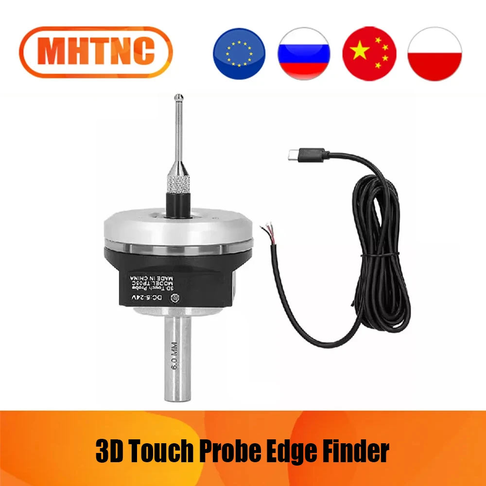 Cnc V6 Anti-roll 3d Touch Probe Edge Finder For Mach 3 And G