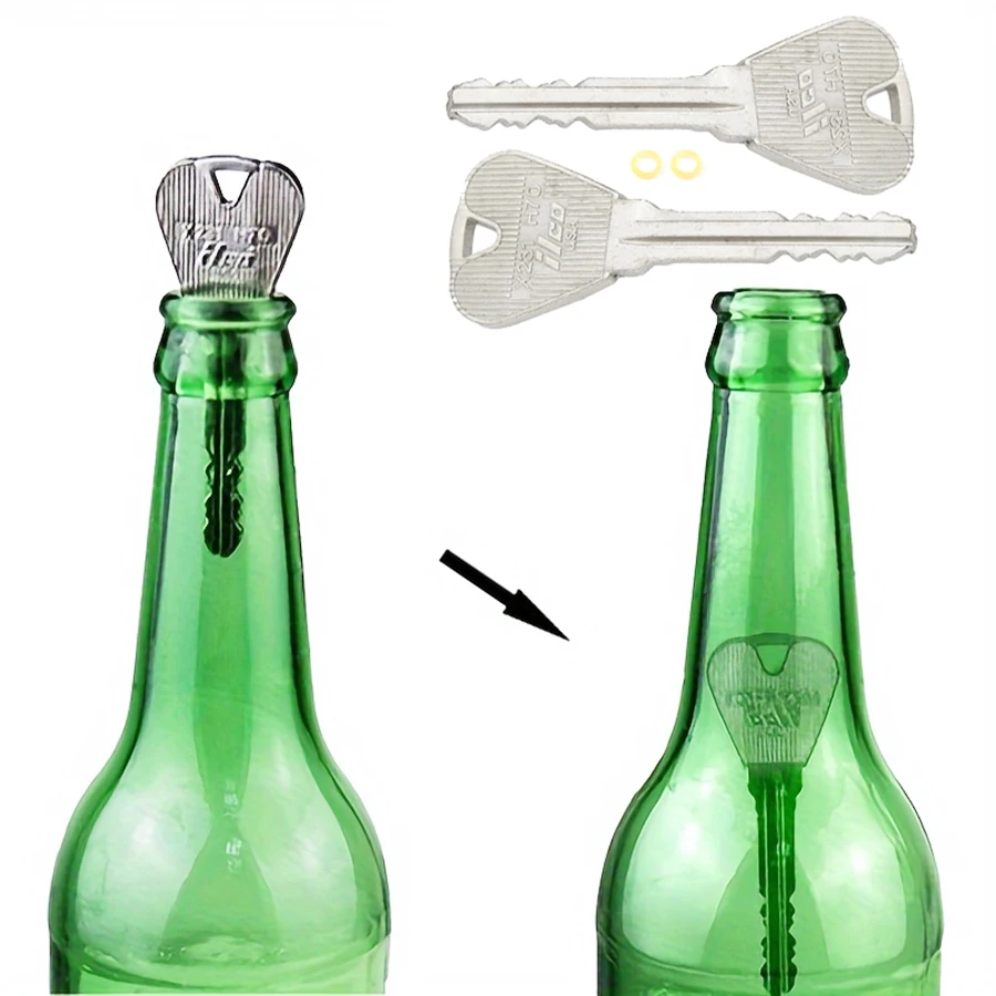 Key Through Bottle Magic Trick Amazing Close-Up Magic Easy-to-Perform Party Trick Funny Magic Toy for Entertainment & Gatherings