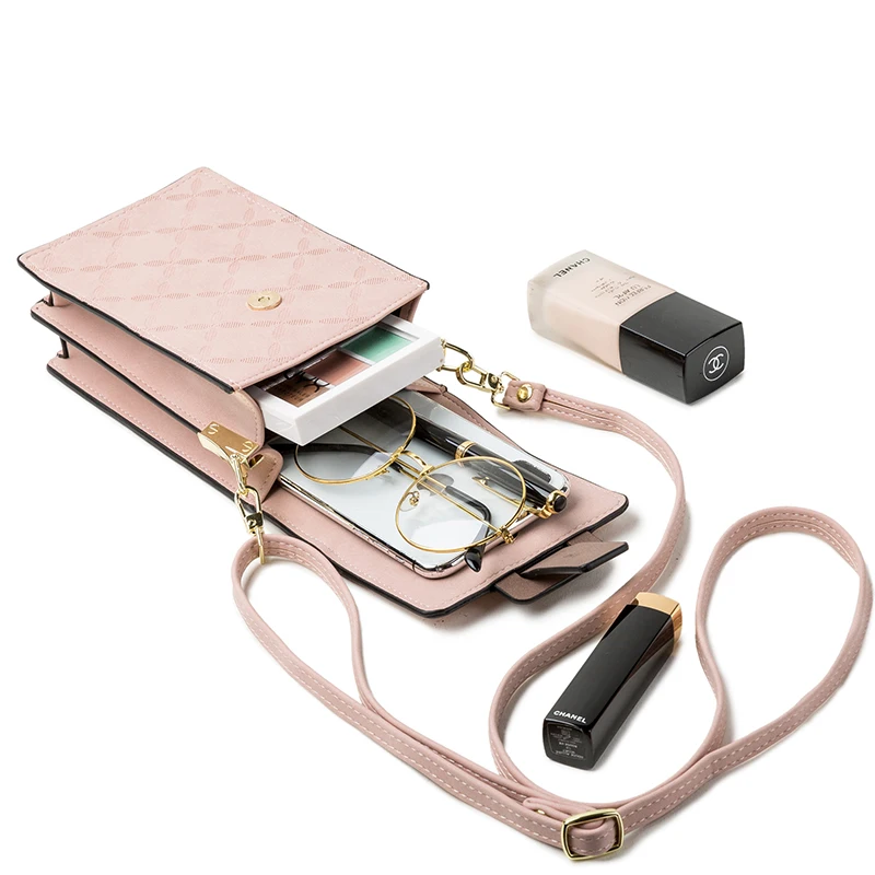 Crossbody bag Women 2024 spring/summer new Korean PU leather trend fashion magnetic buckle flip zipper vertical mini mobile phon