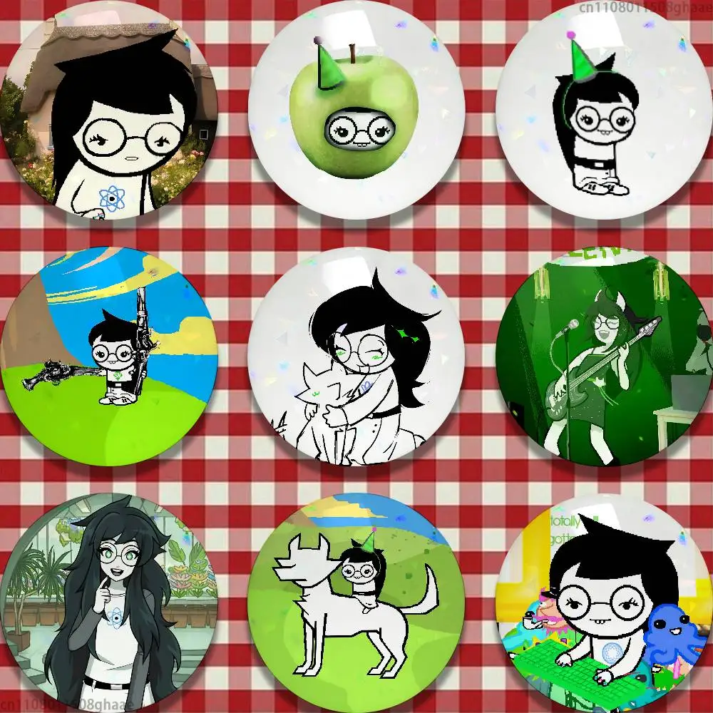 J-Jade Harley H-Homestuck 25mm 75mm 44mm 58mm 32m Brooches Badges Pins for Accessories