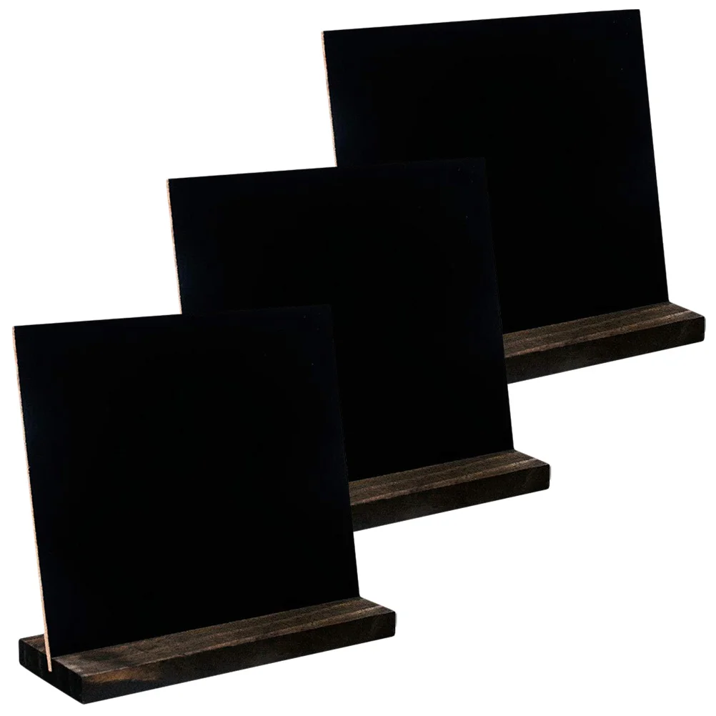 Mini lavagne vintage riutilizzabili in legno da 3 pezzi per etichette dei prezzi del ristorante del buffet del partito del desktop