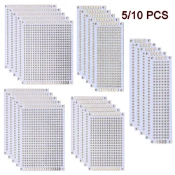 5/10PCS PCB Board Prototype Board White 2x8/3x7/4x6/5x7/7x9cm Double Sided Circuit Boards For DIY Soldering Project