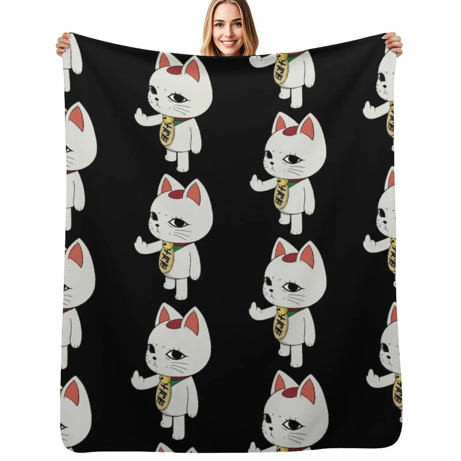 Funny Turbo Granny Dandadan Throw Blanket Fluffy Cozy Throw Blanket for Home Decor