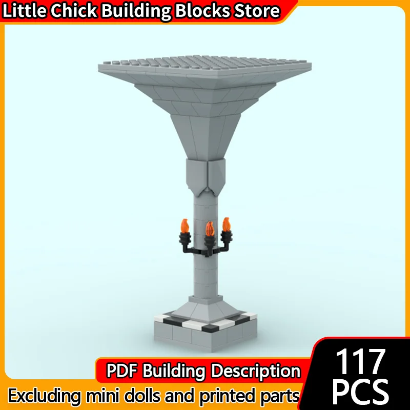 

Средневековый замок, модель MOC, строительные кирпичи, хранилище, потолочный столб, модульная технология, детские праздничные подарки, сборные игрушки, костюм