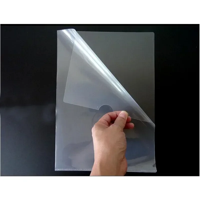 5/10pcs Acrylic L-Shaped File Envelopes for A4 Documents - Clear and Sturdy Document Holder Set for Office Organization
