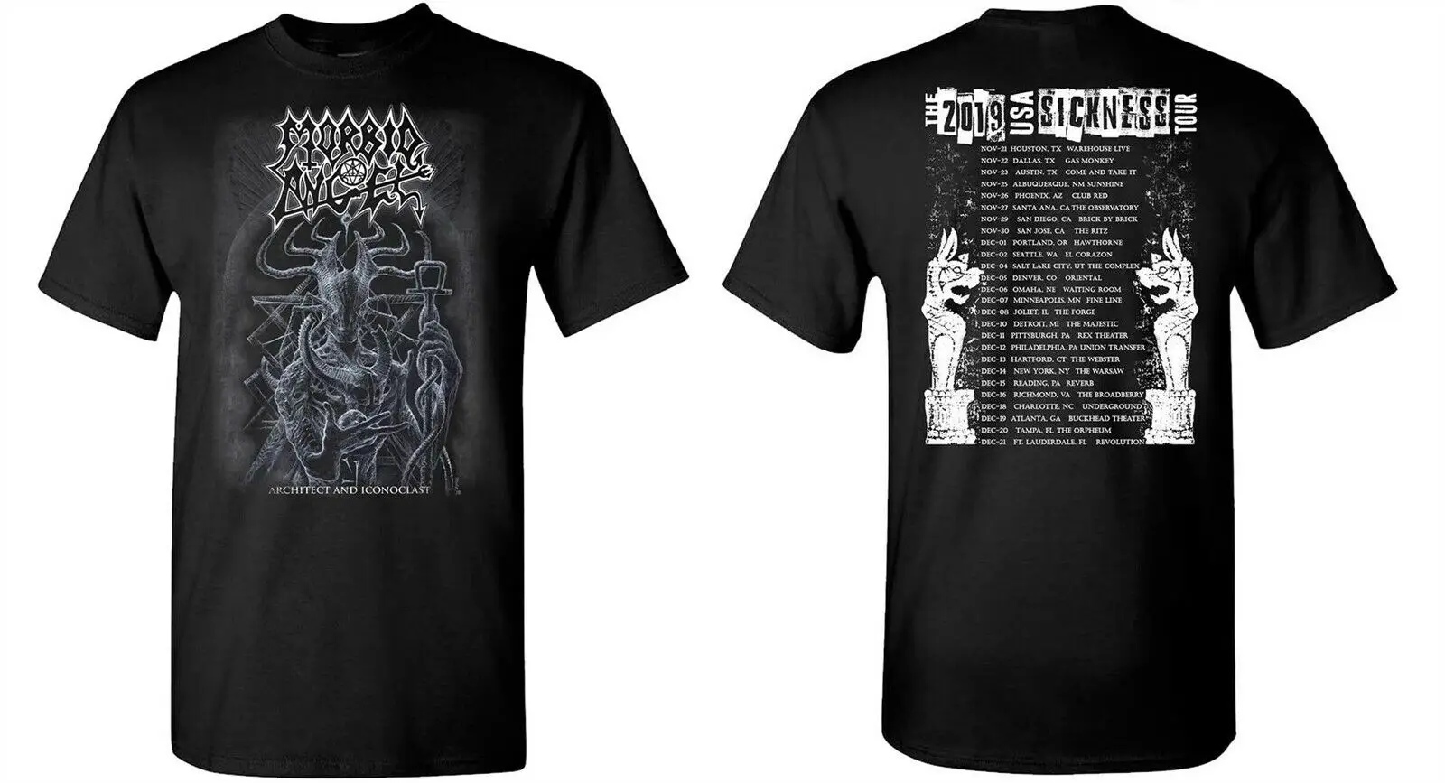 MORBID ANGEL cd lgo ARCHITECT AND ICONOCLAST Officl SHIRT MED kingdoms disdained