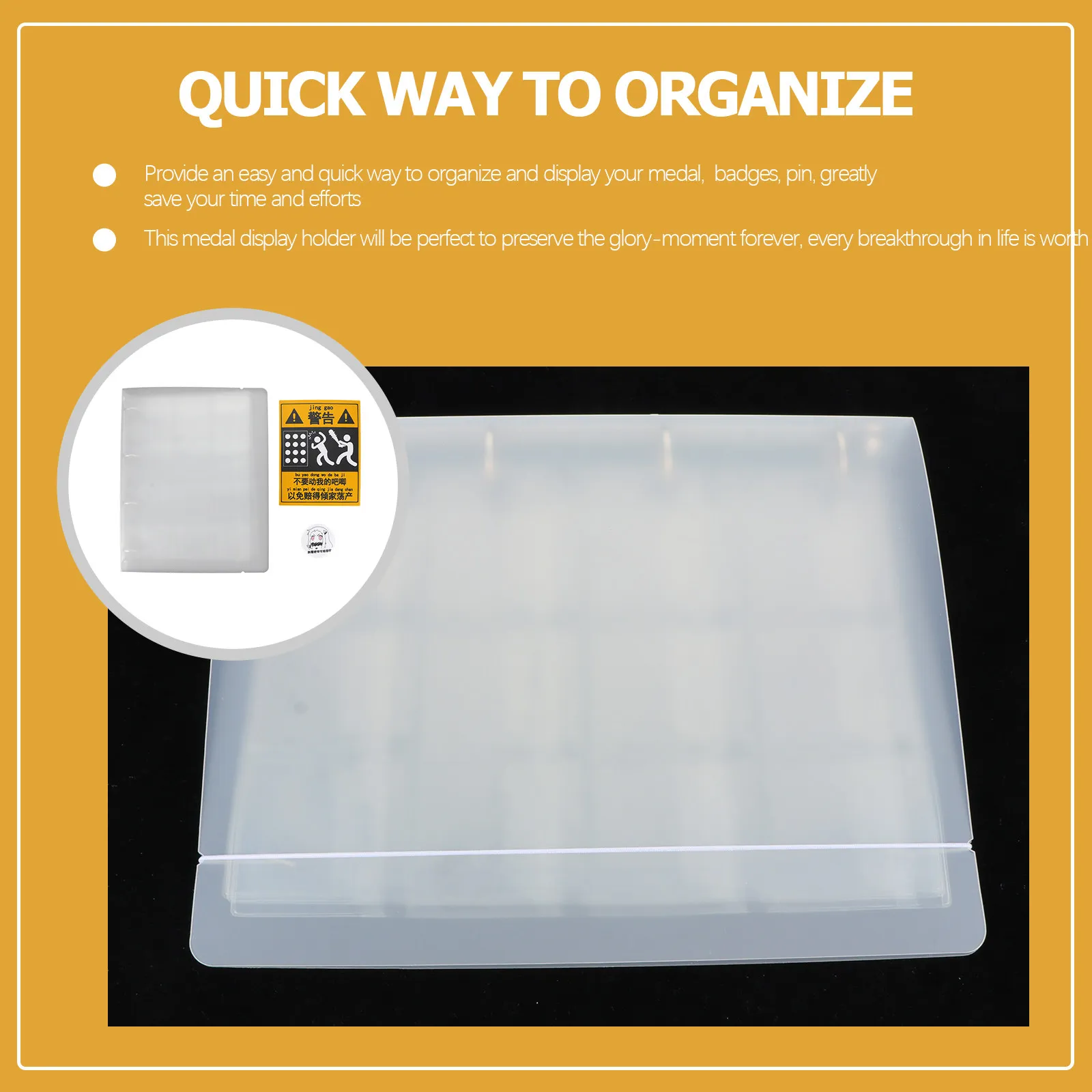 

1Set Badge Collection Holder Book Transparent Plastic Storage for Medals Badges Pins Cards Tokens Medal Display Holder Badge
