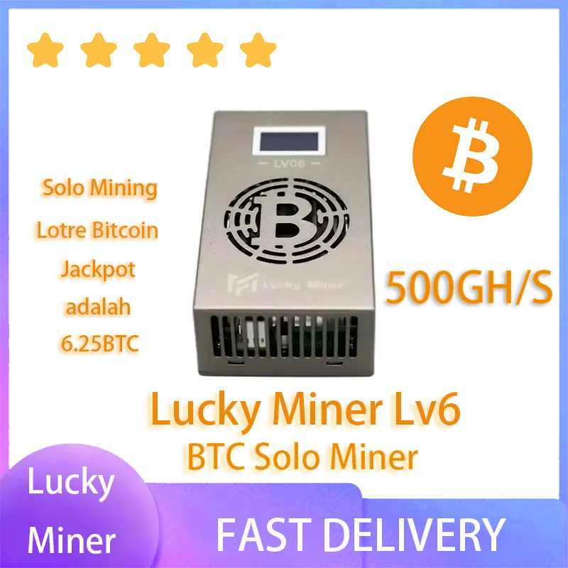 2024 Latest Model bitcoin lucky miner LV06 500G BTC Solo miner Includes Tutorial and After-Sales Guidance bitcoin miner machine