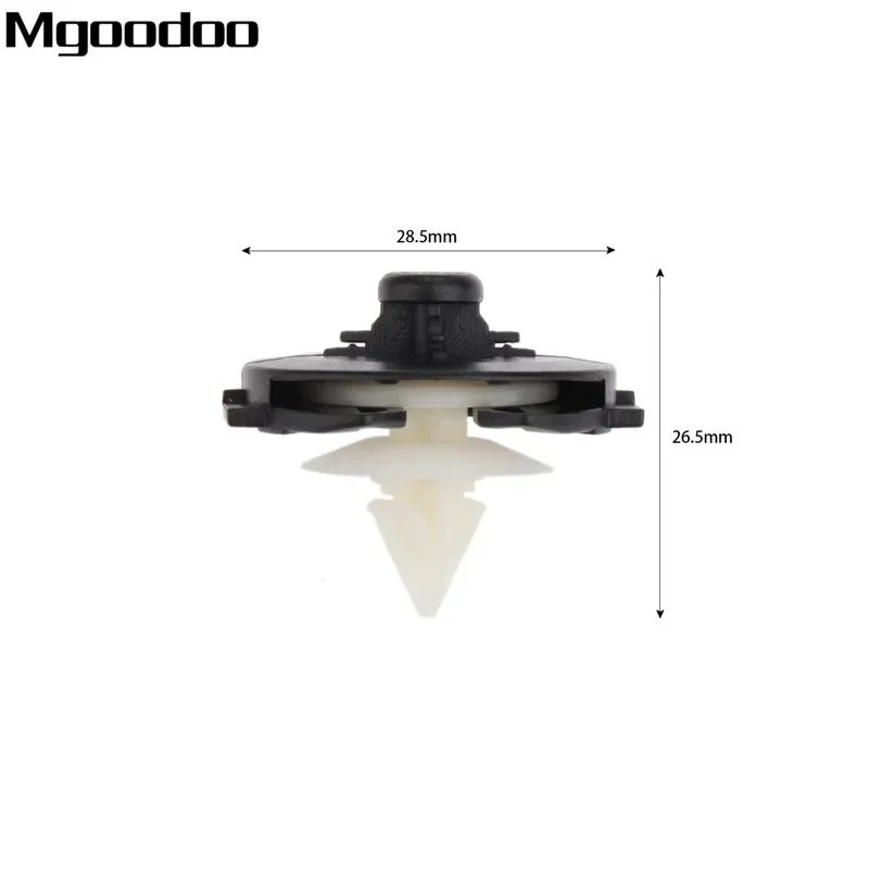 Mgoodoo 10Pcs Interior Door Card Panel Trim Clips for Polo 6N1 6N2 Plastic 6N0868243A Auto Fasteners Clips Black + White