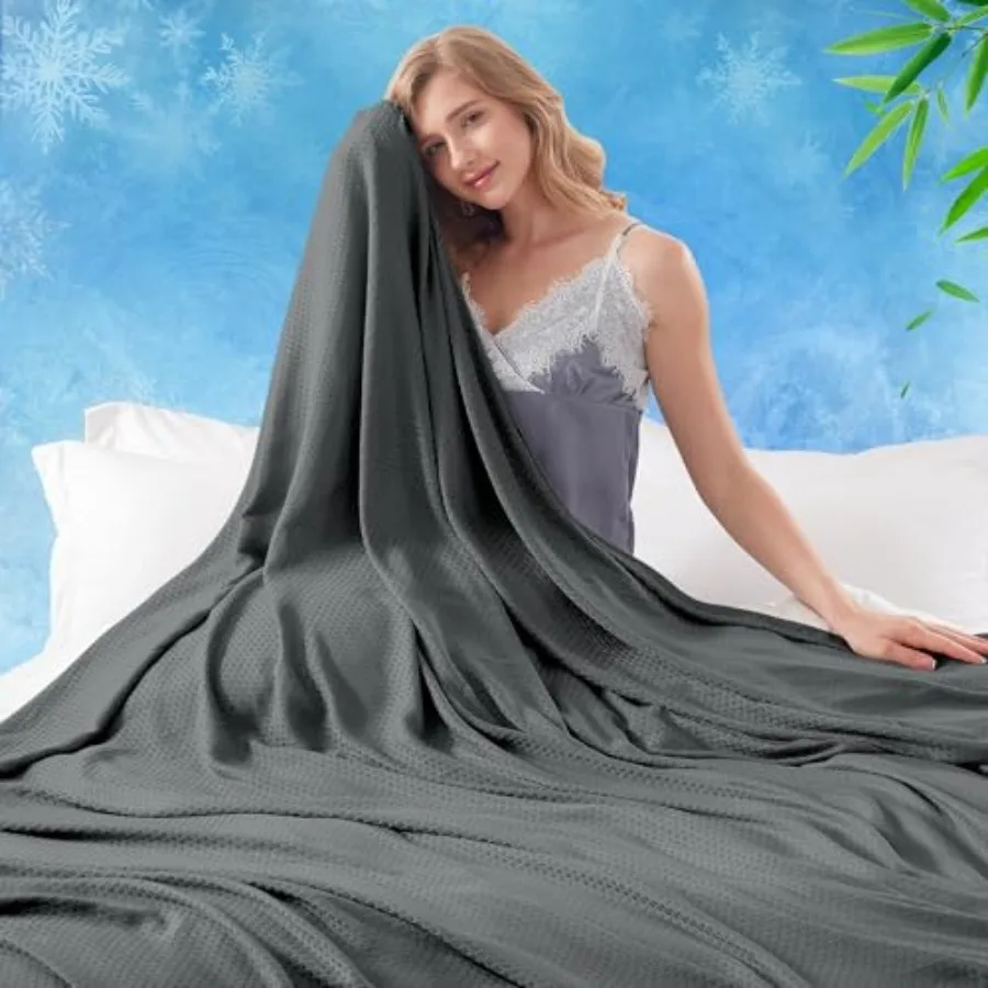 

Coolg Blankets for Hot Sleepers, 100% Rayon Lightweight Breathable Summer Blanket Absorbs Body Heat to Keep Cool on Warm Night