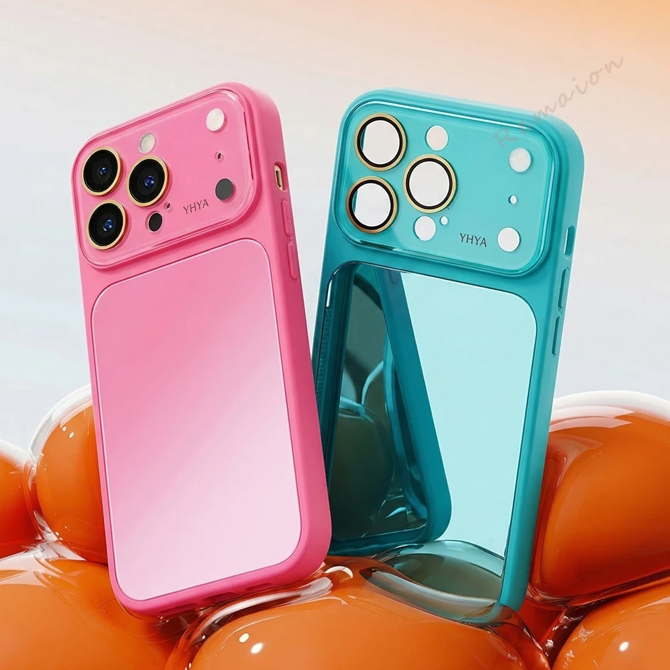 

Tempered Glass Big Window Phone Case For iPhone 17 Air 12 15 14 13 16 17 Pro Max Official Len Camera Shockproof Protector Cover