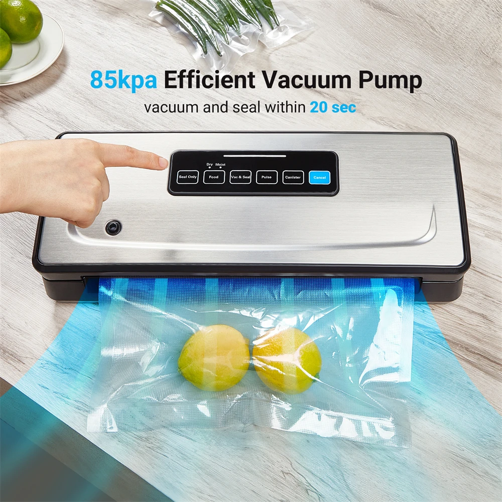 INKBIRD Automatic Ziploc Vacuum Sealer Vacuum Packing Machines With Dry/Moist/Pulse/Canister Modes Versatile Kitchen Appliances