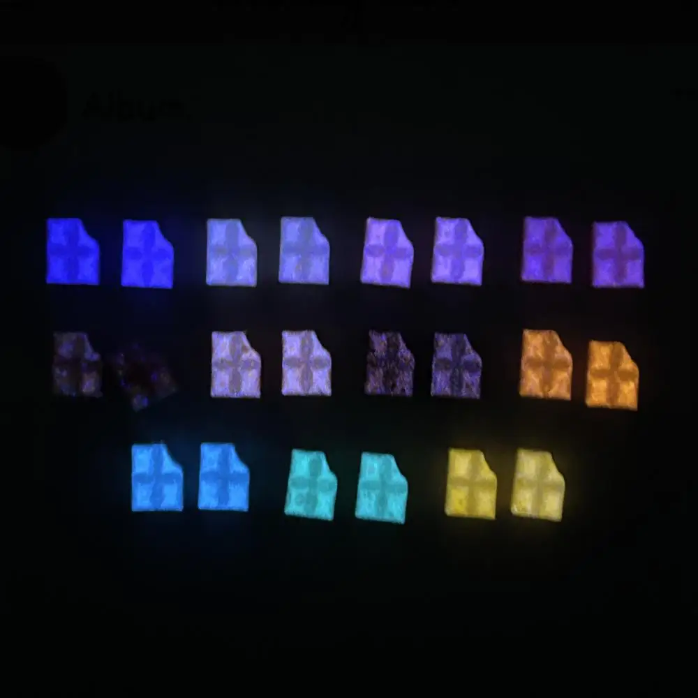 60PCS Mini Colorful Chocolate Resin Nail Charms Cute Luminous Glossy Notch Chocolate Nail Art Decorations DIY Nails Accessories