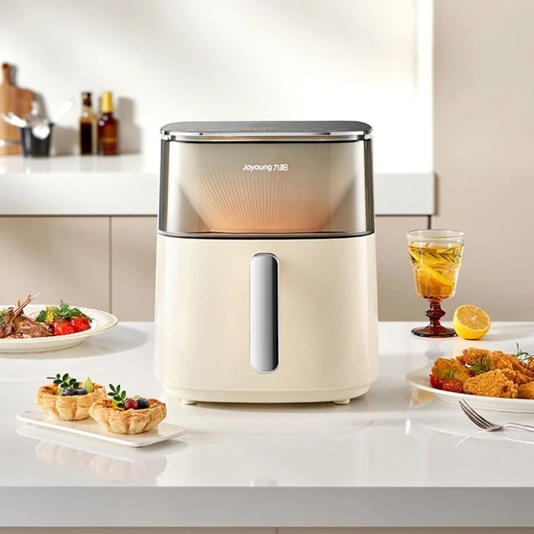 7L Large Capacity No Flip Air Fryer Household Visible Window 0 Fluorine Titanium Ceramic Liner