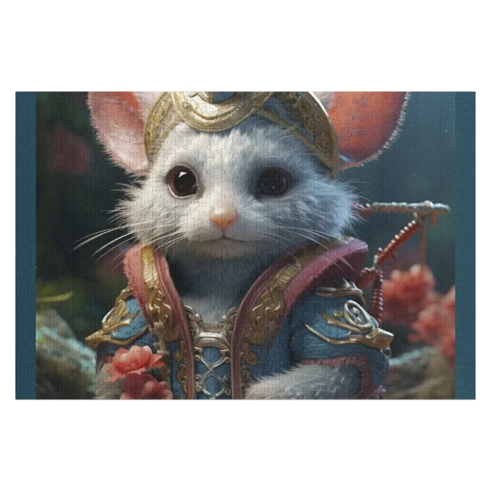 

Cutest Mouse Warrior Jigsaw Puzzle Customizable Gift Wooden Name Personalize Puzzle