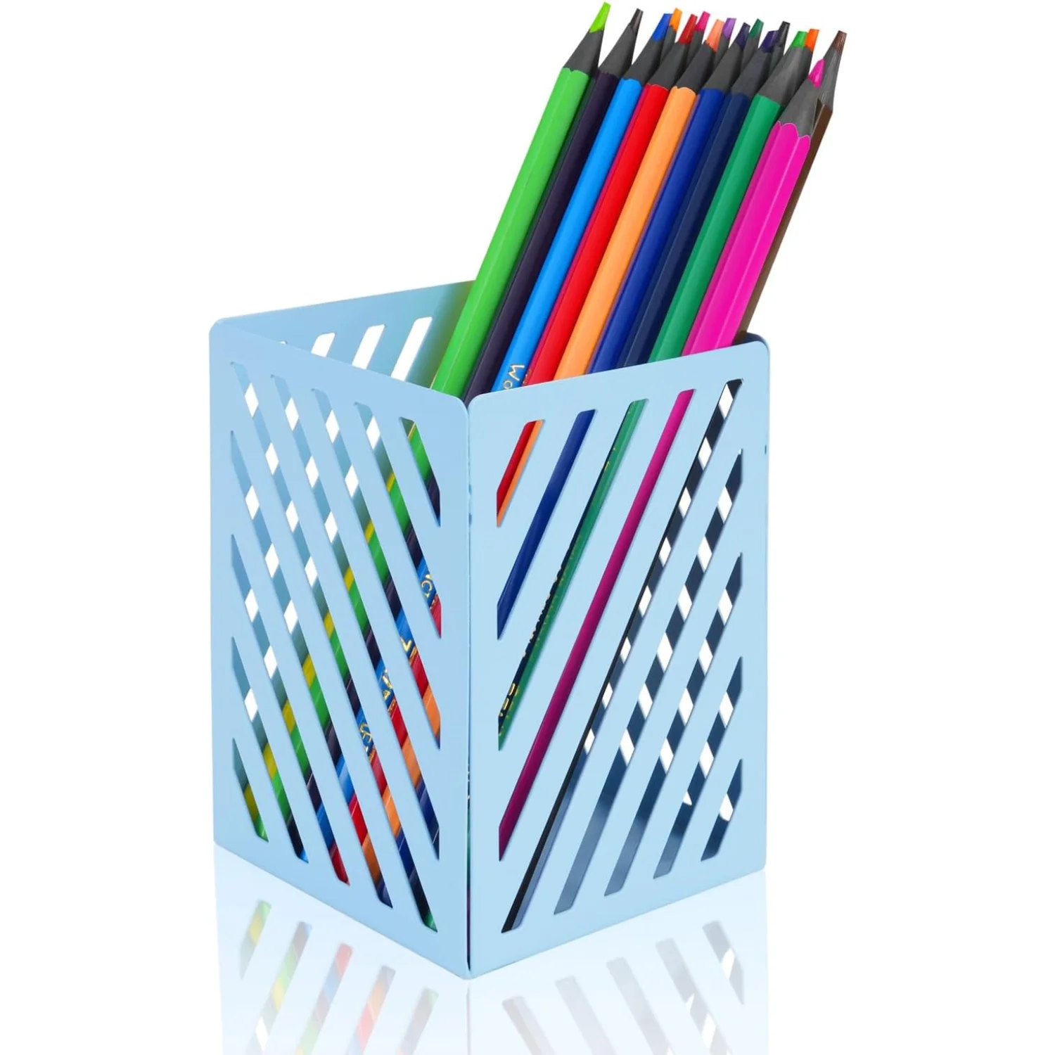 

Pen Holder for Desk, Metal Pencil Organizer Pencil Cup Pencil Holder, Cute Pen Stand Holder Desk Organizer for Office Supplies,
