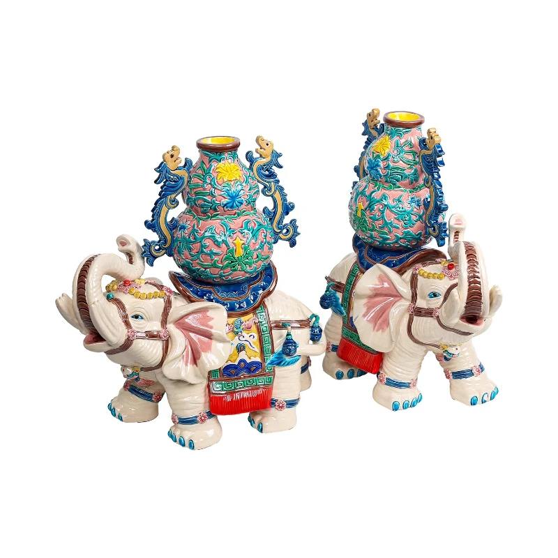 

Handmade colored glaze, toe pottery, home decoration, entrance ornament