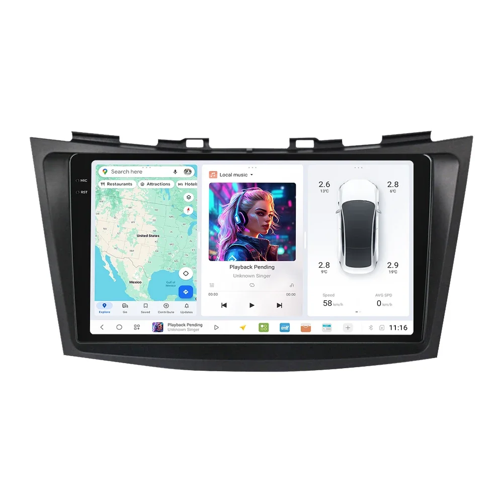 

MEKEDE DUDU7 Car-play Auto 2k Screen Car Gps 8core 12+512 for Suzuki Swift 2011-2015 360 Camera Android Car Radio