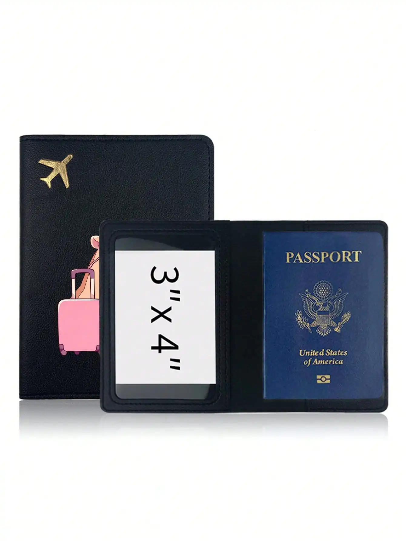 Reisepasshülle mit Capybara-Muster, 2-teiliges Set, Reisepass- und Ticket-Etui, Leichter Reisekartenhalter – Detail 6
