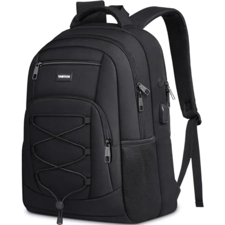 

School Backpack for Men and Women, College Bookbag Teens Laptop Backpack Schoolbag with USB Port for Students Work Business Off