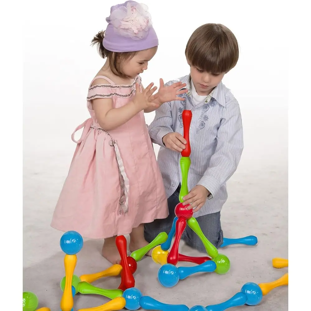 STEM Learning Ensemble de blocs de construction magnétiques de 40 pièces pour les tout-petits : puzzles 3D créatifs, couleurs et imagination pour les âges de 1 à 3 ans