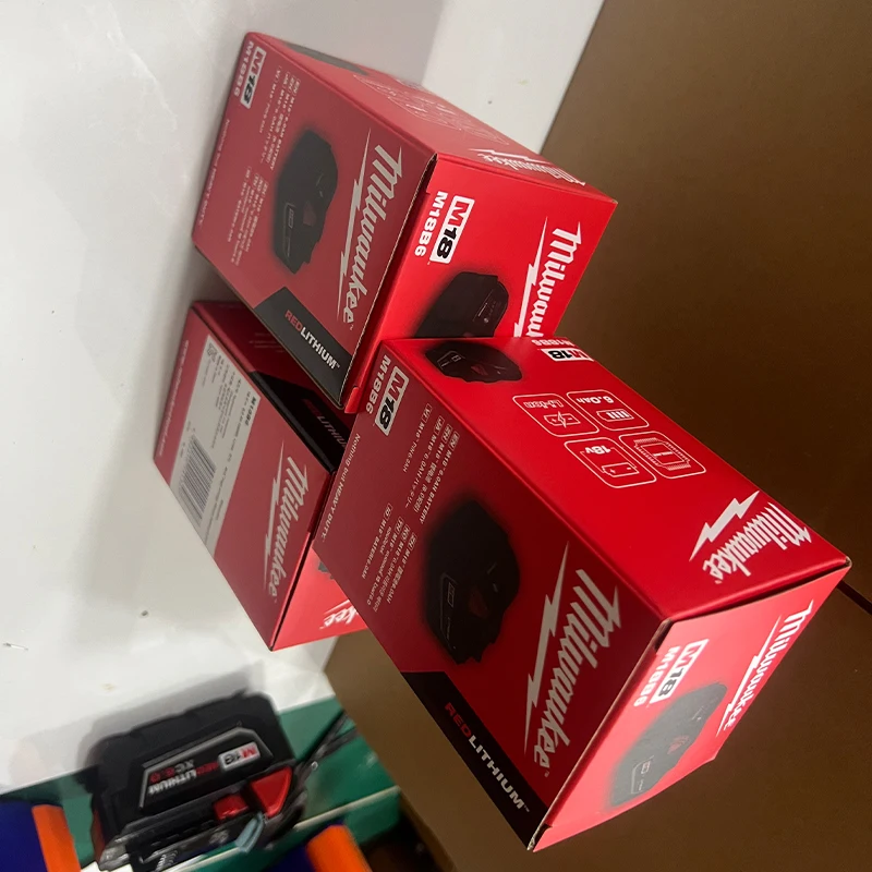 

Batterie 18V originale Milwaukee M18B8 M18B9 6,0Ah 6000mAh, charge rapide compatible avec les outils électriques Milwaukee